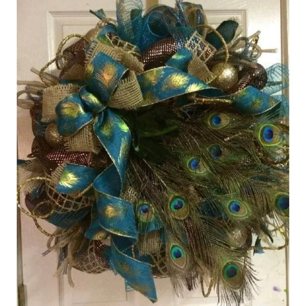 50 Count | Peacock GREEN Blue Feathers 10-12 inches for Wedding Decor - Picture 5 of 7